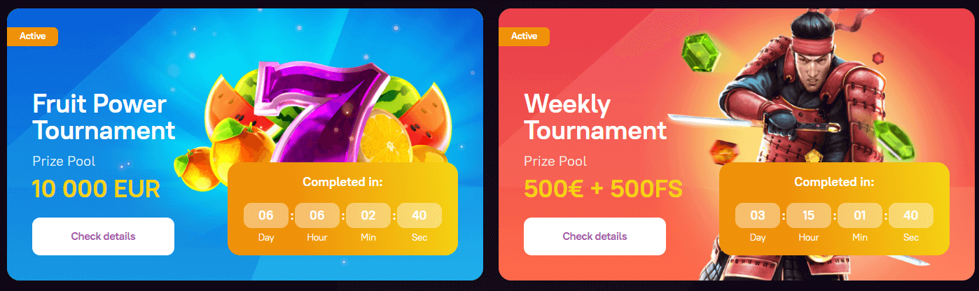 Prizes can vary from cash, free spins, to Comp Points. Remember, winnings from tournaments often come with wagering requirements, typically between 3x to 10x.