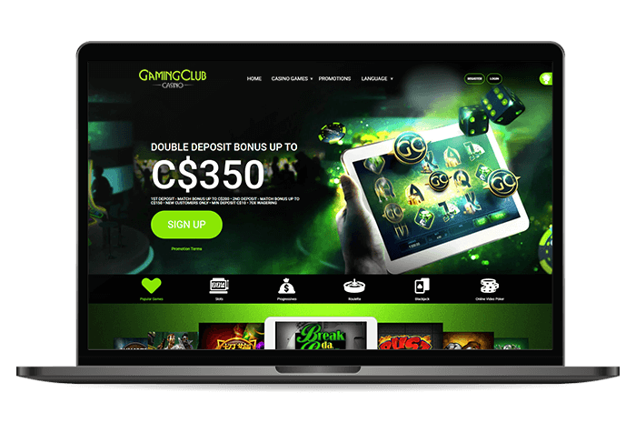 Gaming Club Casino Canada mockup