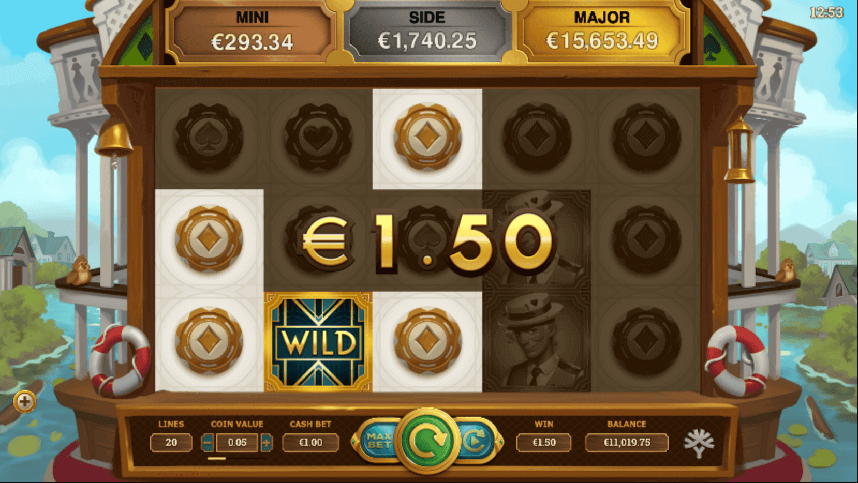Jackpot Express pokie detailing a winning combination