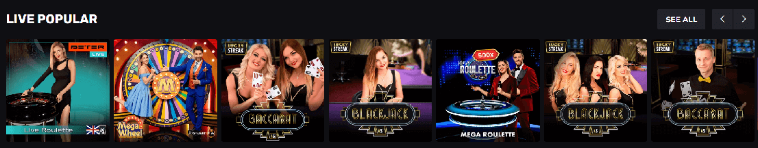 Live and populair Games N1 bet Casinos