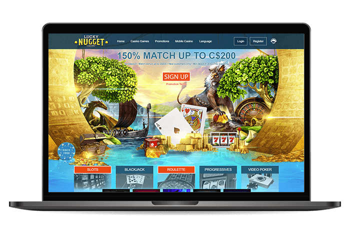 Lucky Nugget Casino Canada Mockup