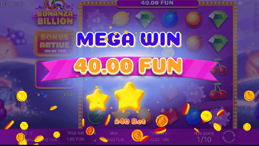 Mega win 40 fun Bonanza Billion