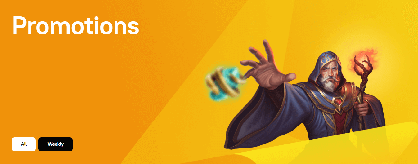 Promotional banners at Zoome Casino showcasing a wizard