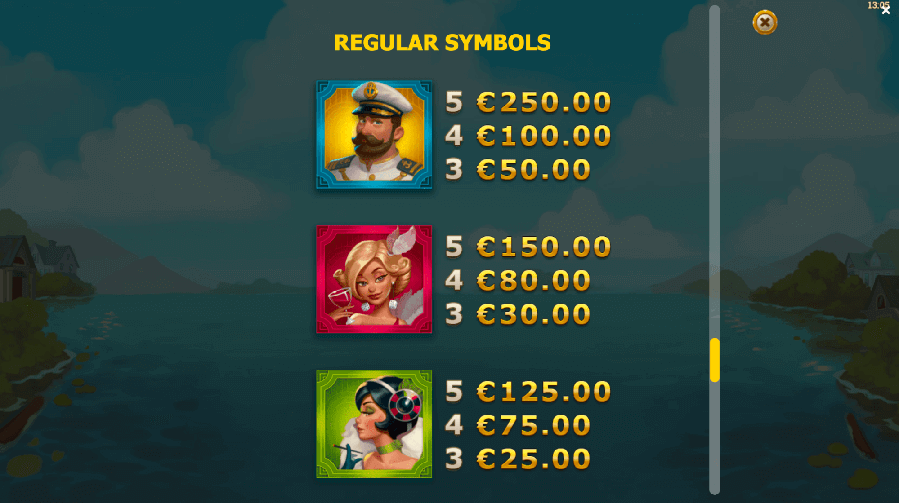 Regular symbols and their values in Jackpot Express