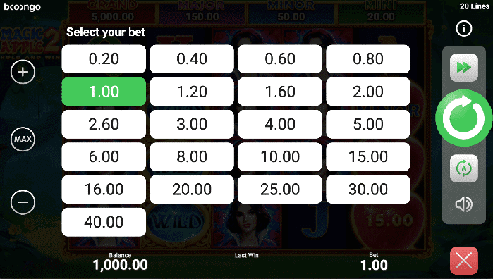 Upon launching the game, head to the menu to acquaint yourself with the rules and payouts. Next, adjust your preferred game speed and mode—be it classic or auto.