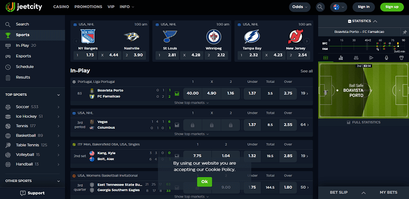 Sports betting at Jeetcity