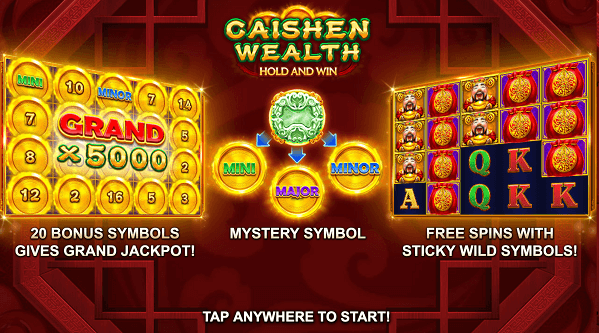 Introductory Interface of the Caishen Wealth Slot Game
