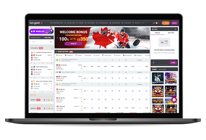 Tonybet Casino Canada mockup