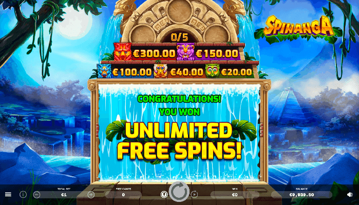 Unleash the Super Spin feature on the Spinanga slot reels.