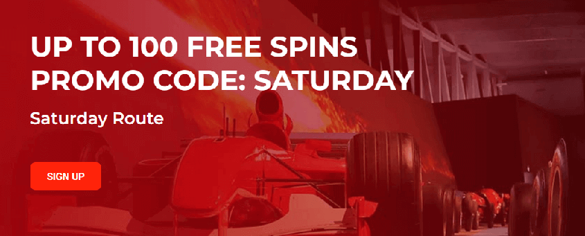 Australians can light up their weekends by entering the 'SATURDAY' promo code and choosing one of the specified deposit options to bag up to 100 free spins: