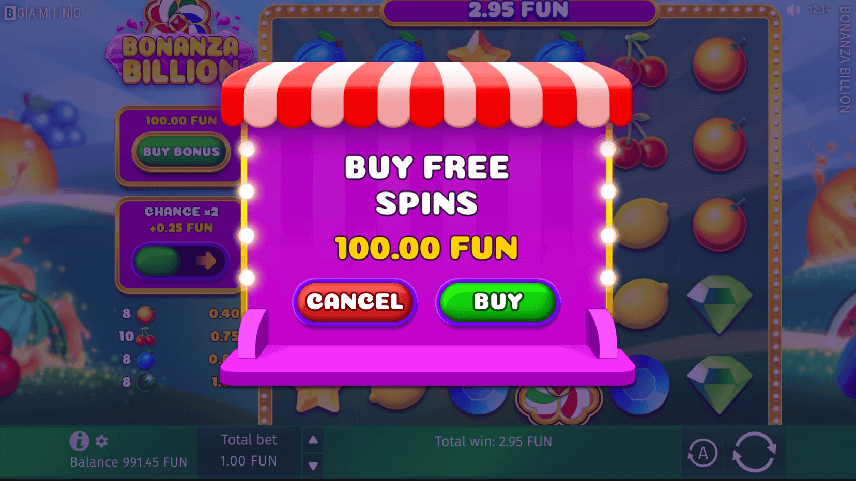 buy free spins at Bonanza Billion