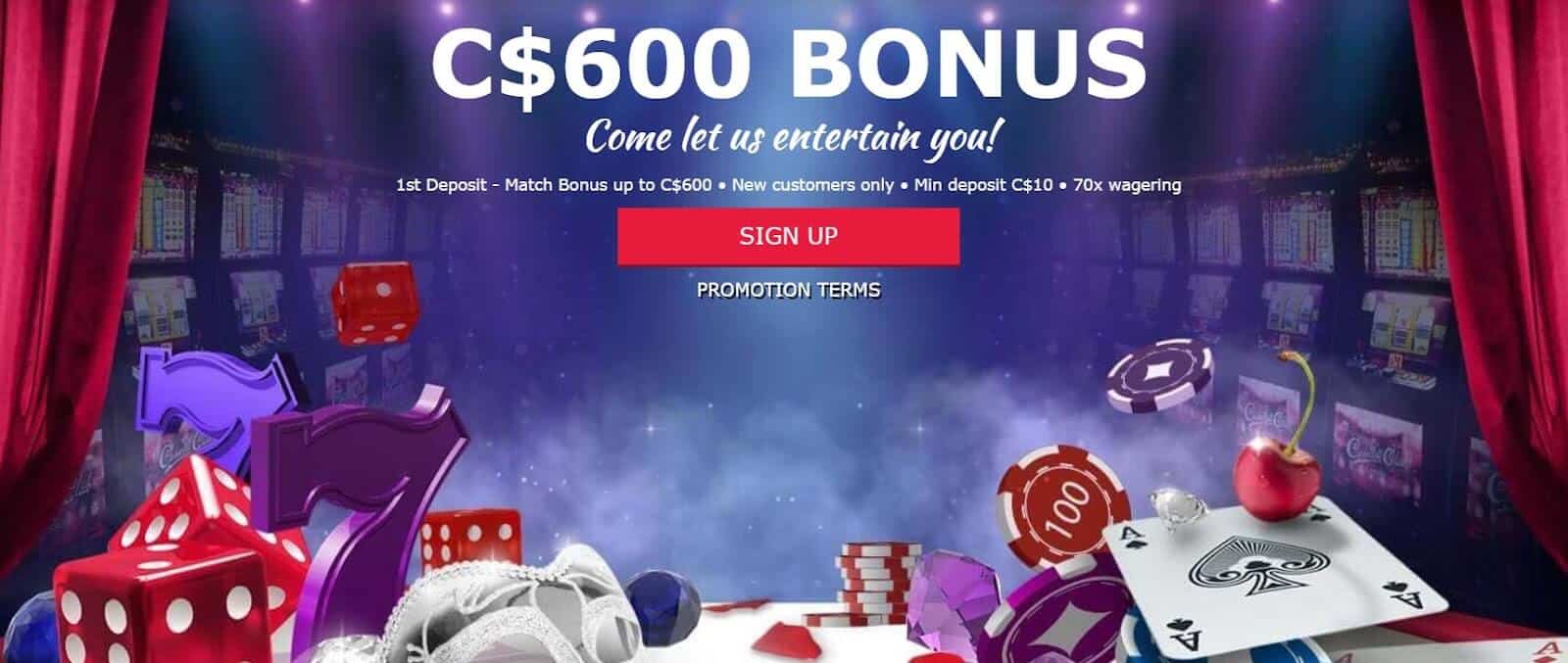 Cabaret Club Casino Bonuses