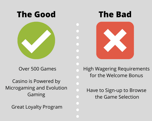 Cabaret Club Casino Pros & Cons