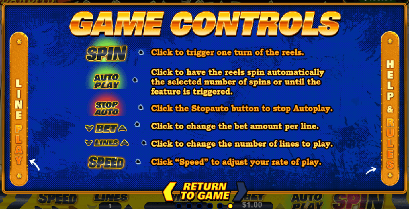 explaining the slot's user-friendly controls