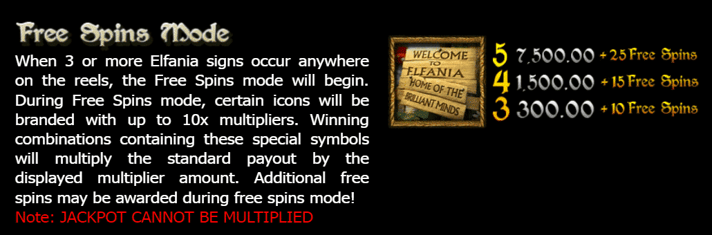 Three Elfania symbols gift you with free spins, ranging from 10 to 25 depending on how many you spot. During this event, some symbols can receive a whopping 10x multiplier, and what’s even better—it can re-trigger!