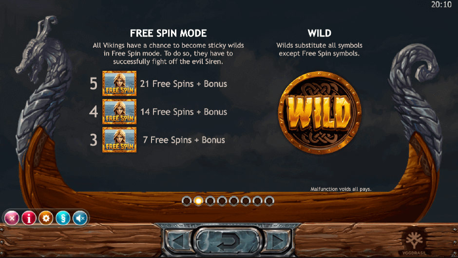an overview of free spin mode in Vikings Go Berzerk
