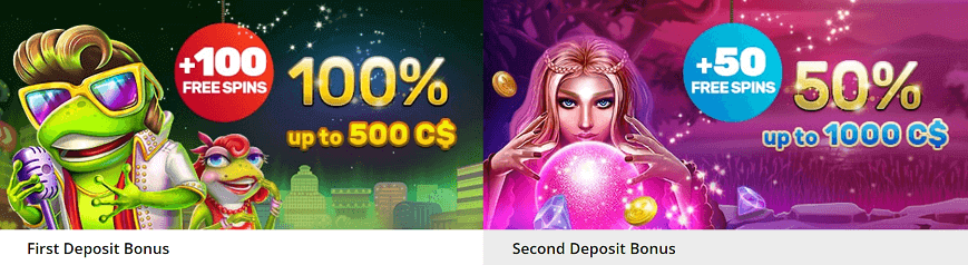 First and Second Deposit Free Spins Bonuses on Fish Tank Slots