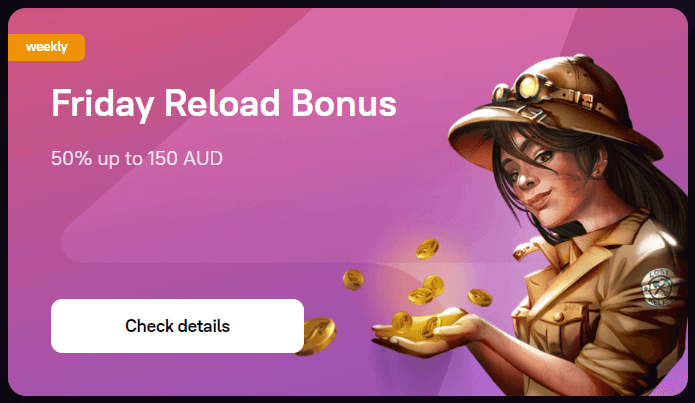 Friday reload bonus visuals on Zoome Casino
