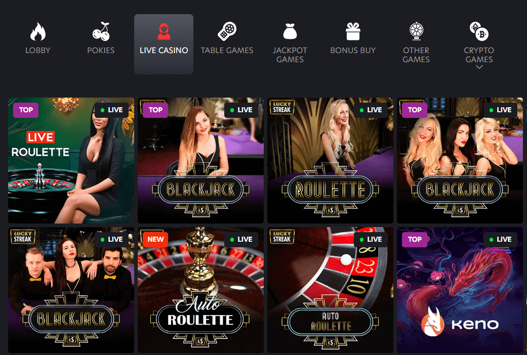 live online casino