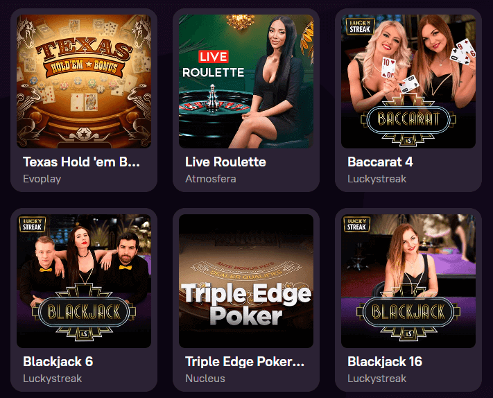 live software for casino games