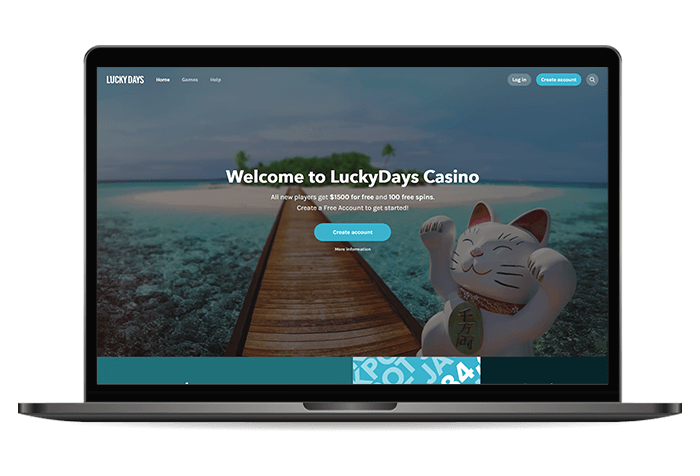 lucky days casino canada mockup
