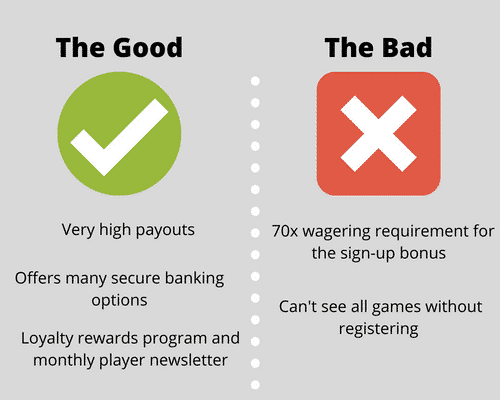 Mummys Gold Casino Pros & Cons