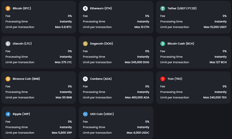 Crypto payment processing time at BitVegas Casino