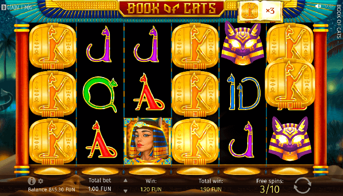 reels of the Book of Cats online pokie