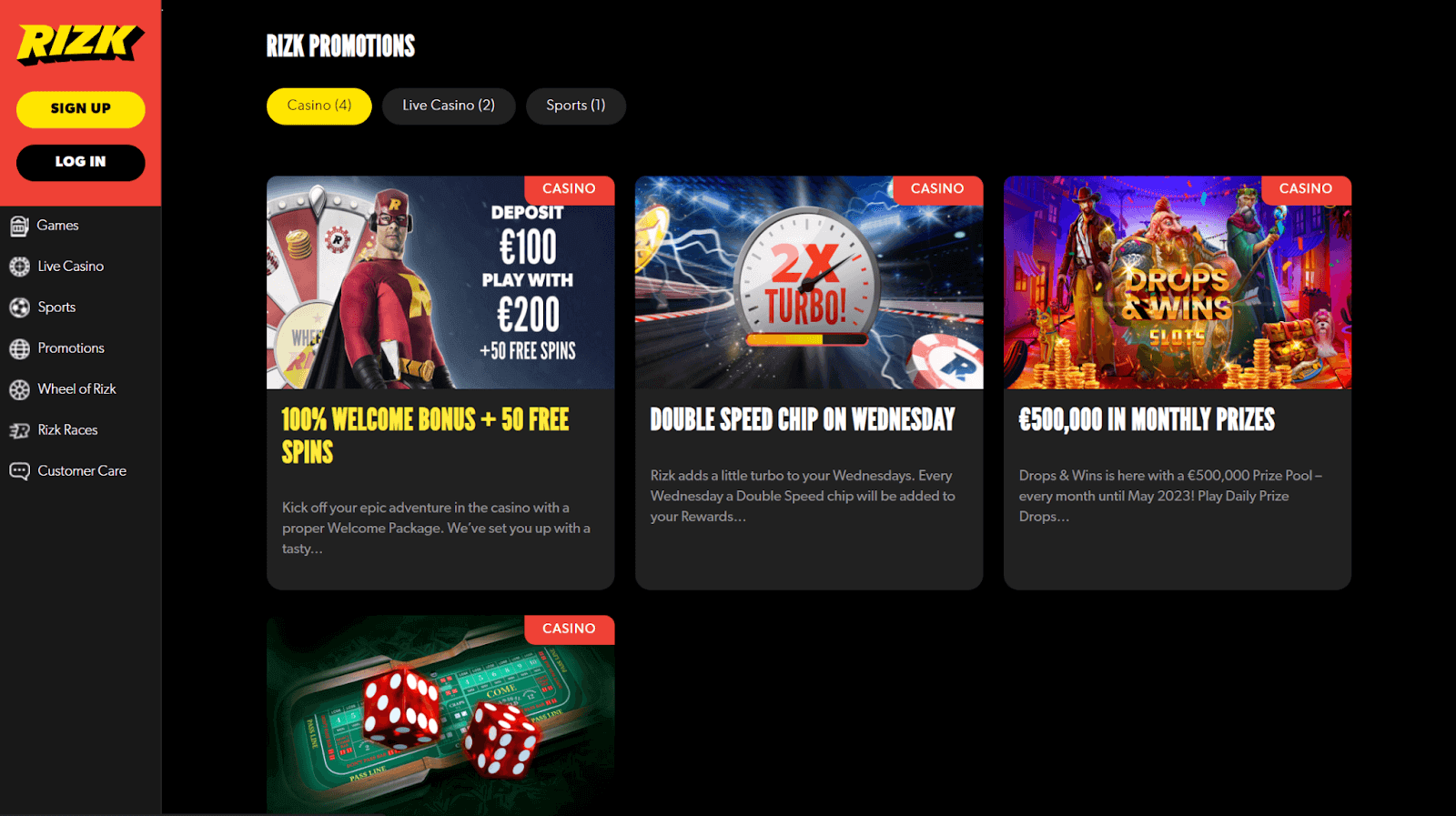 Rizk Casino Bonuses