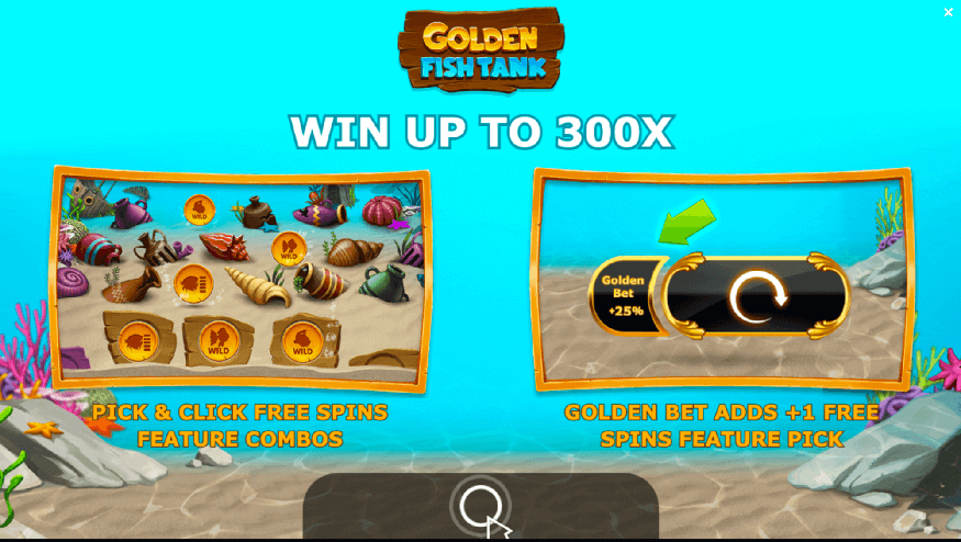 Bag up to 300x your wager with Golden Fish Tank slots