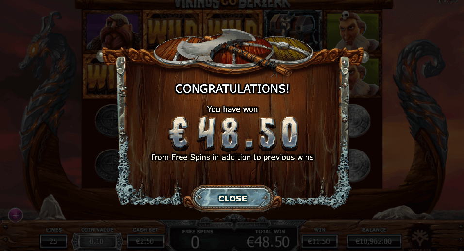 you have won 48- from free spins