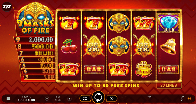 The 9 Masks of Fire: Canadian Online Casino Reels in Action