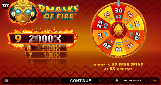 9 Masks of Fire Online Casino Slot: Free Spins Available in Canada