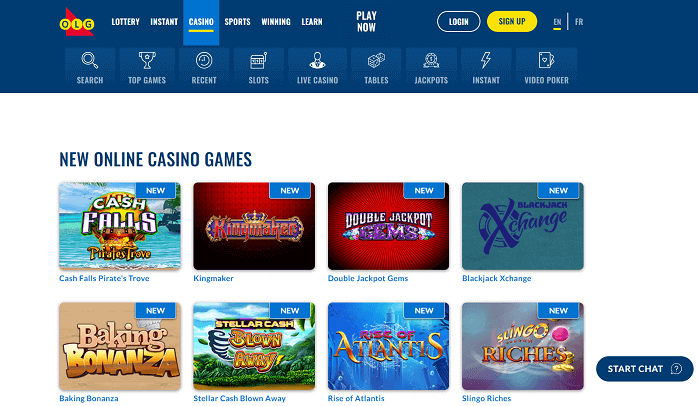 The game catalog spans genres, with slots dominating, complemented by some table games. Efficient filters allow sorting by theme, feature, or provider, with offerings from IGT Casino Software and SG Digital.