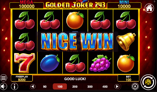 Golden Joker 243 from 1spin4win excels as a traditional slot with an optimized RTP of 97.4% and medium volatility. 1spin4win demonstrates that simplicity can yield extraordinary experiences in gaming. Although lacking free spins, it offers Wilds with a 2x multiplier and two jackpots: a Mini at 100x and a Mega at 1,000x, delivering potential wins of up to 1,600x and a satisfying gaming experience at