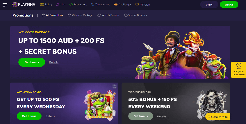 Promotional Opportunities Await Australians at PlayFina Online Casino.