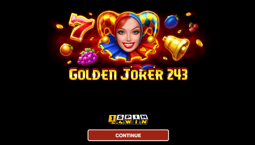 The opening screen for Australia's online slot game, Golden Joker