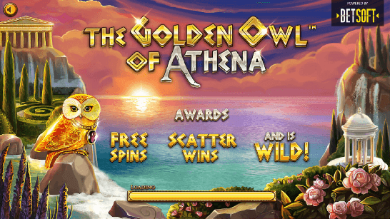 Initial screen view for Australian players diving into The Golden Owl of Athena Slot at online casinos.