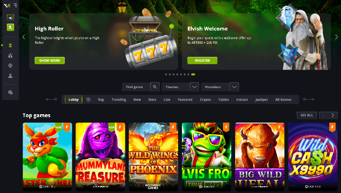 Must-try games awaiting you at Australia's LuckyElf Casino.
