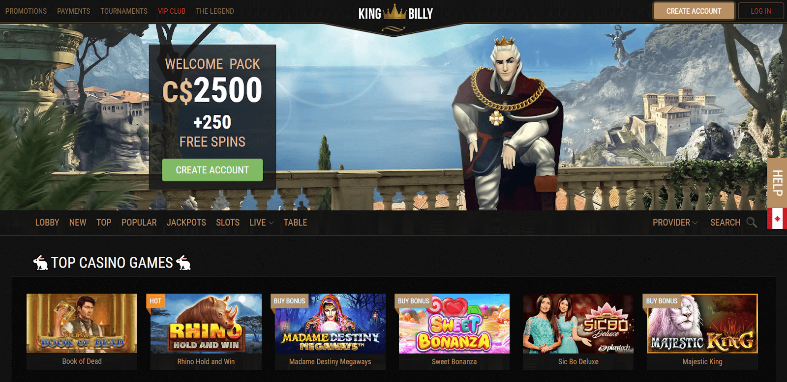 Игры King Billy Casino