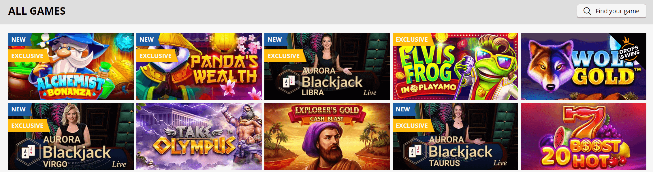 Playamo Casino Games