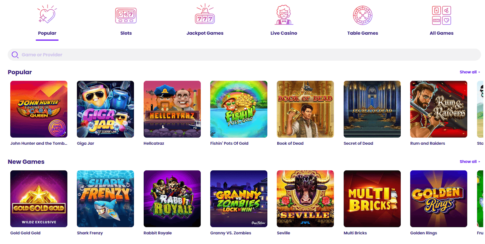 Wildz Casino Games