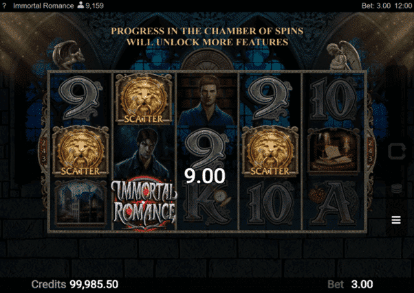 De Chamber of Spins in de Immortal Romance gokkast
