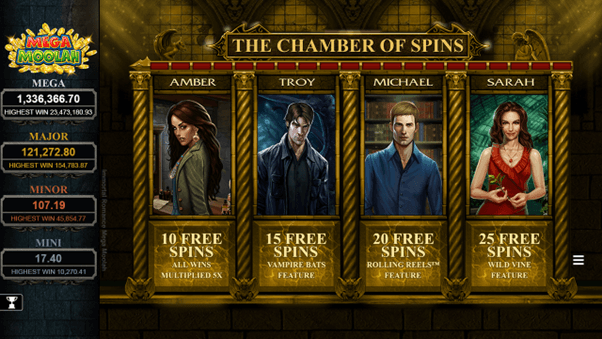 Free spins bij Immortal Romance Slot
