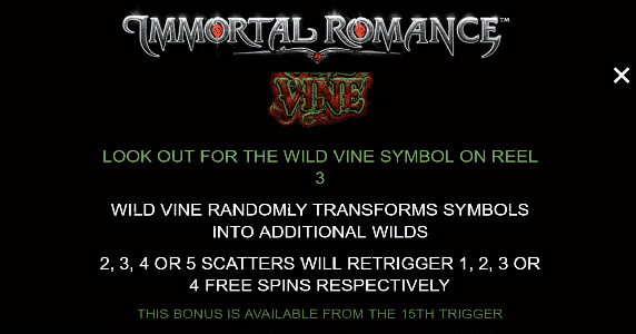 Whether activating Scatter features, unlocking free spins, or uncovering other symbol combinations, Immortal Romance dazzles with its array of bonus rounds. Notable for its Wild Vine spin-off and Chamber of Spins, the game’s bonuses invigorate the Canadian market.