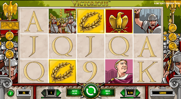 Een blik op het spel Victorious bij een Nederlands online casino.