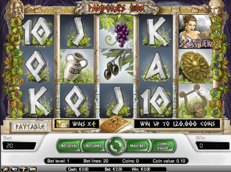 Symbolen in het online spel van Pandora's Box