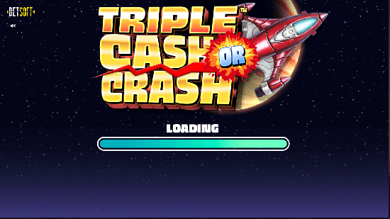 The loading sequence for Triple Cash or Crash for Australian online slot players.