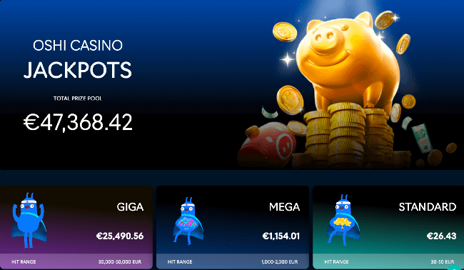Oshi Casino Jackpots in CA