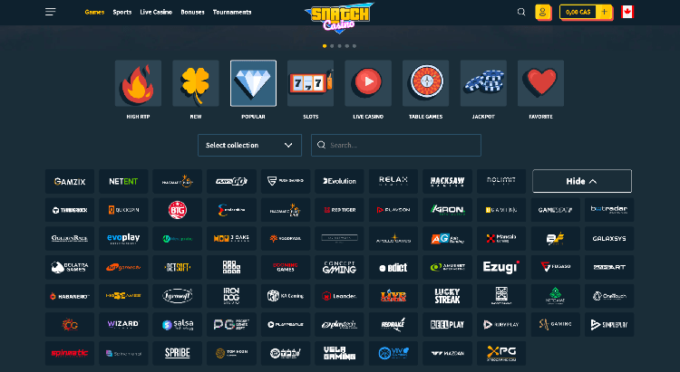 Leading Game Providers on Snatch Casino for Canadians
